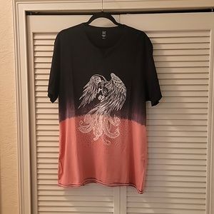 INC men's black/pink short sleeve shirt
